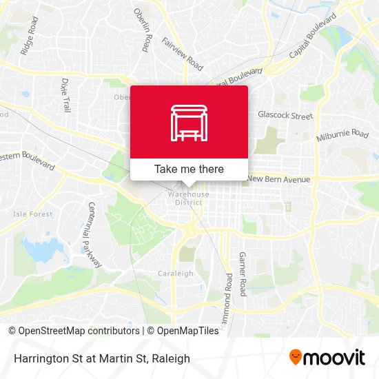 Harrington St at Martin St map
