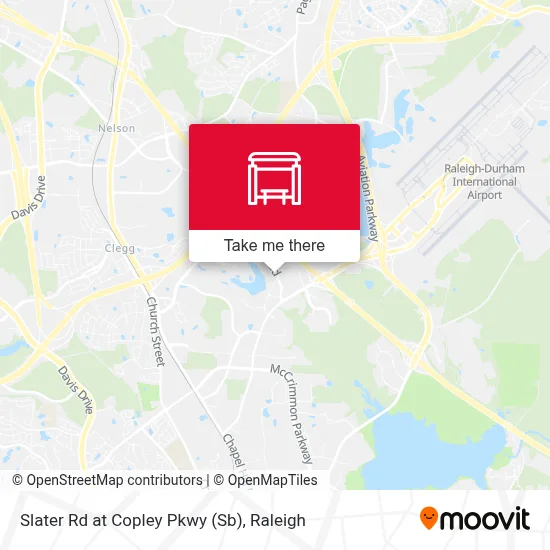 Slater Rd at Copley Pkwy (Sb) map