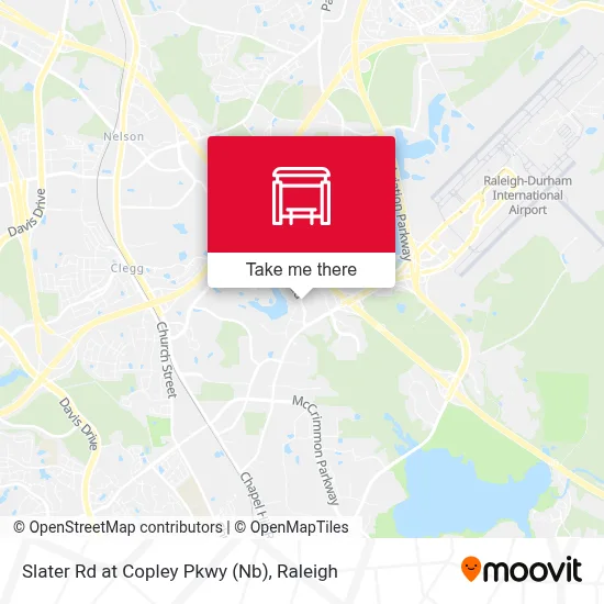 Slater Rd at Copley Pkwy (Nb) map