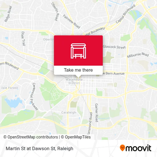 Martin St at Dawson St map