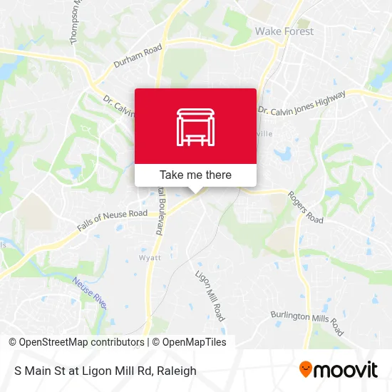 S Main St at Ligon Mill Rd map