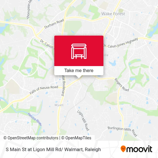 S Main St at Ligon Mill Rd/ Walmart map