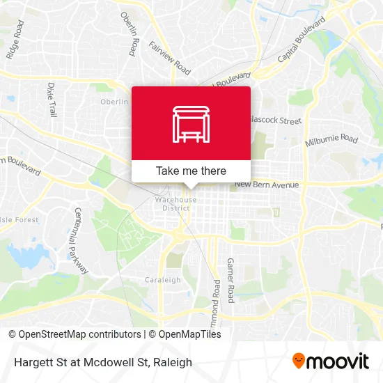Hargett St at Mcdowell St map