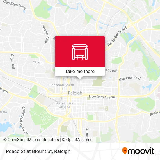 Peace St at Blount St map