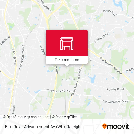 Ellis Rd at Advancement Av (Wb) map