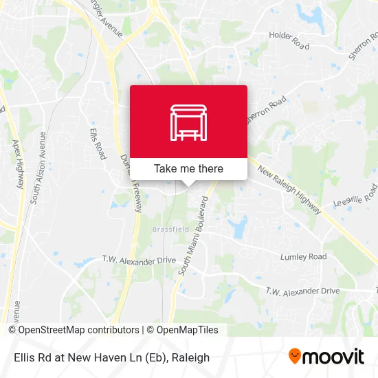 Ellis Rd at New Haven Ln (Eb) map