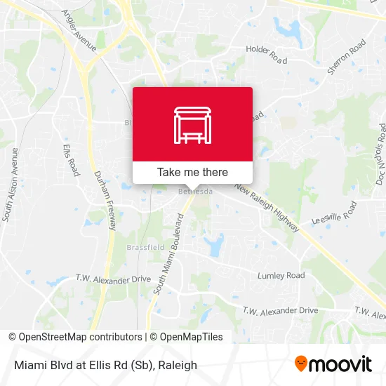 Miami Blvd at Ellis Rd (Sb) map