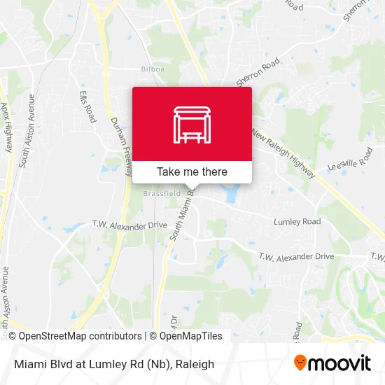 Miami Blvd at Lumley Rd (Nb) map