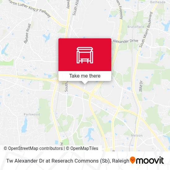 Tw Alexander Dr at Reserach Commons (Sb) map