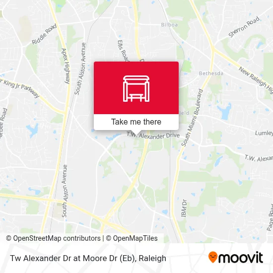 Tw Alexander Dr at Moore Dr (Eb) map