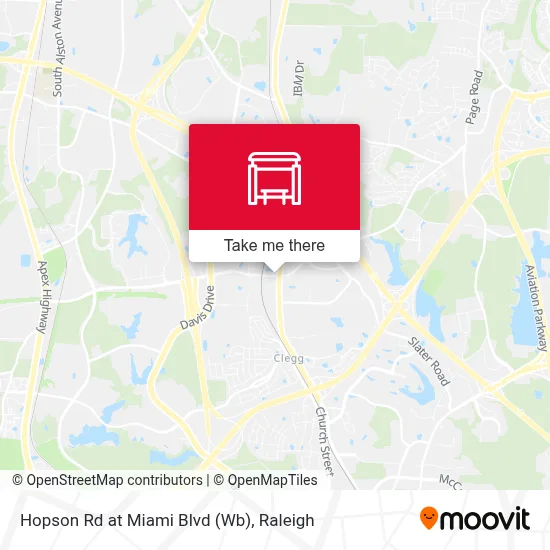 Hopson Rd at Miami Blvd (Wb) map