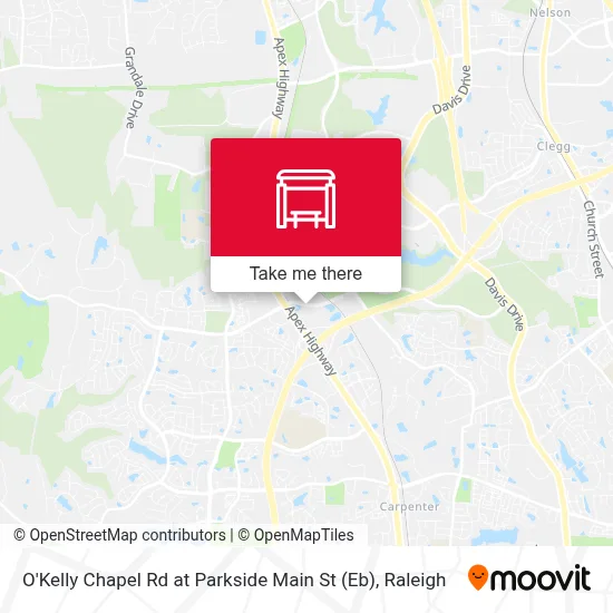 O'Kelly Chapel Rd at Parkside Main St (Eb) map