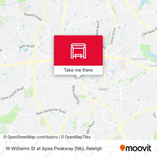 W Williams St at Apex Peakway (Nb) map