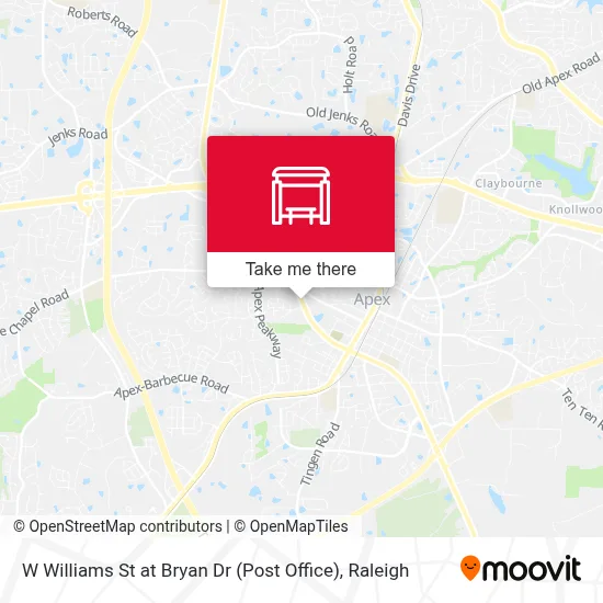 W Williams St at Bryan Dr (Post Office) map