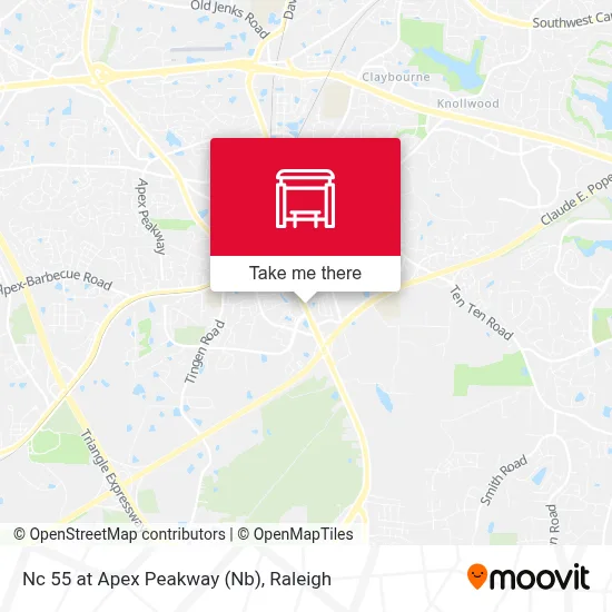Nc 55 at Apex Peakway (Nb) map