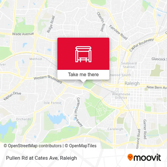 Pullen Rd at Cates Ave map