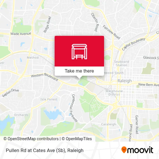 Pullen Rd at Cates Ave (Sb) map