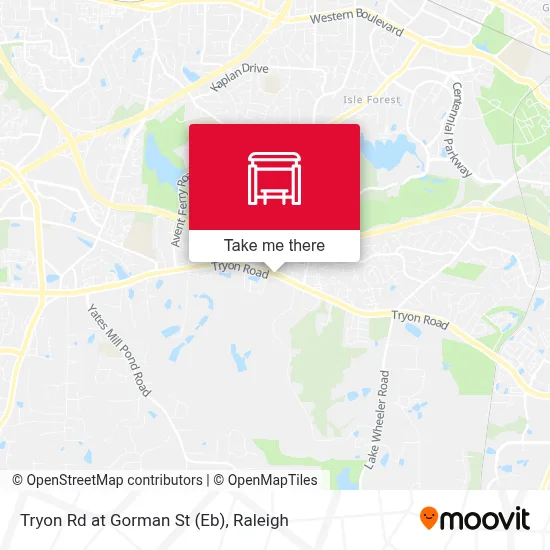 Mapa de Tryon Rd at Gorman St (Eb)