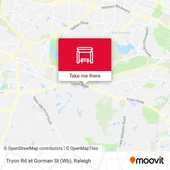 Tryon Rd at Gorman St (Wb) map