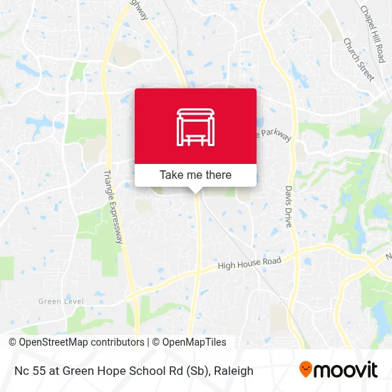 Nc 55 at Green Hope School Rd (Sb) map