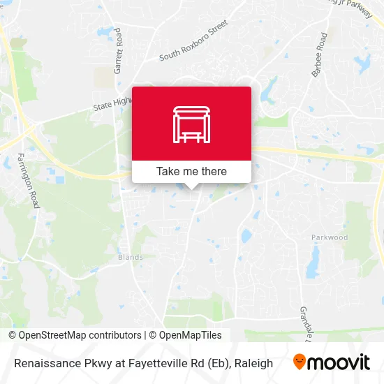Renaissance Pkwy at Fayetteville Rd (Eb) map