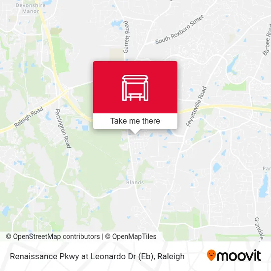 Renaissance Pkwy at Leonardo Dr (Eb) map