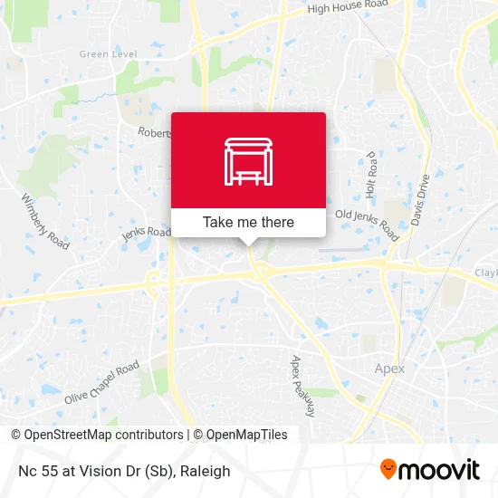 Nc 55 at Vision Dr (Sb) map
