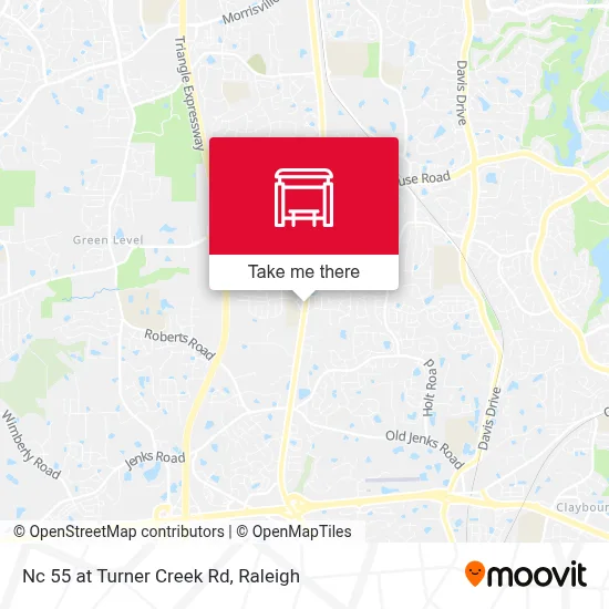 Nc 55 at Turner Creek Rd map