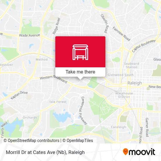 Morrill Dr at Cates Ave (Nb) map