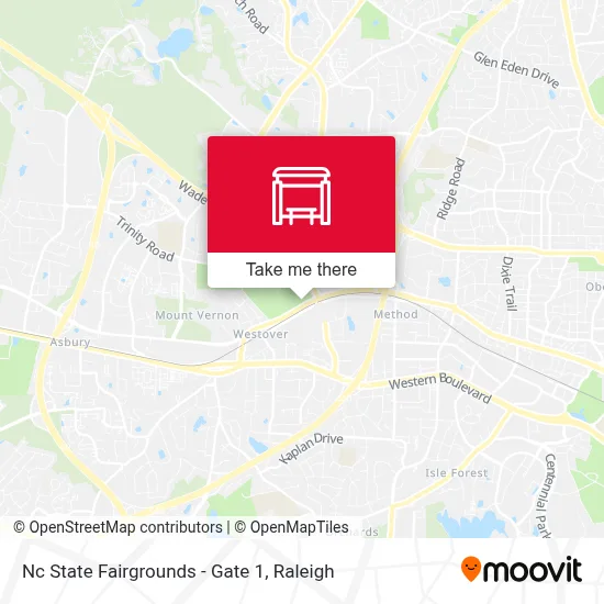 Mapa de Nc State Fairgrounds - Gate 1