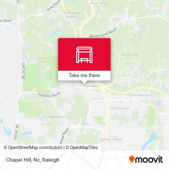 Mapa de Chapel Hill, Nc