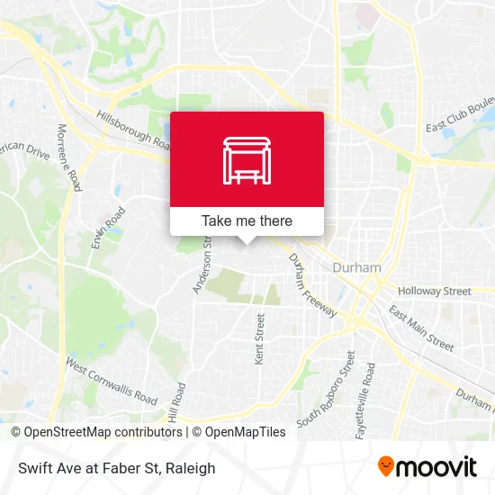 Swift Ave at Faber St map