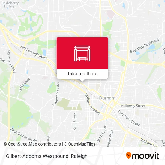 Gilbert-Addoms Westbound map