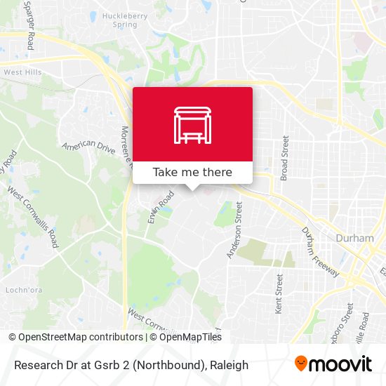 Research Dr at Gsrb 2 (Northbound) map