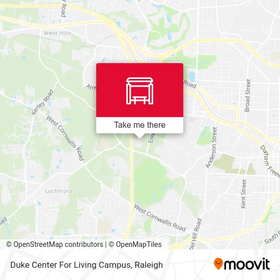 Duke Center For Living Campus map