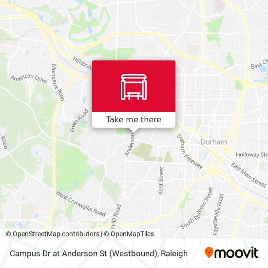 Campus Dr at Anderson St (Westbound) map