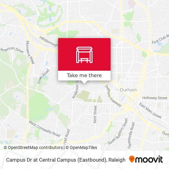 Campus Dr at Central Campus (Eastbound) map