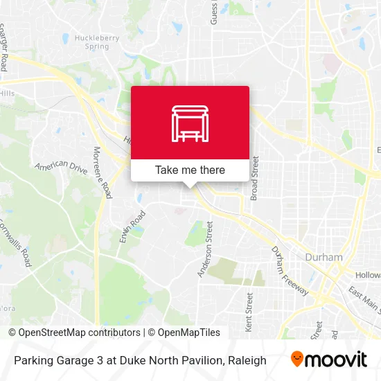 Mapa de Parking Garage 3 at Duke North Pavilion