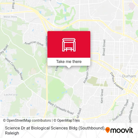 Mapa de Science Dr at Biological Sciences Bldg (Southbound)