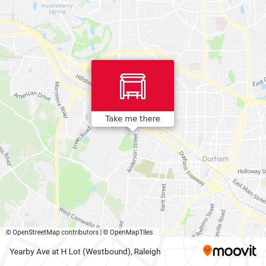 Yearby Ave at H Lot (Westbound) map