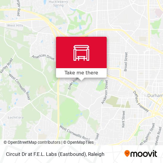 Circuit Dr at F.E.L. Labs (Eastbound) map