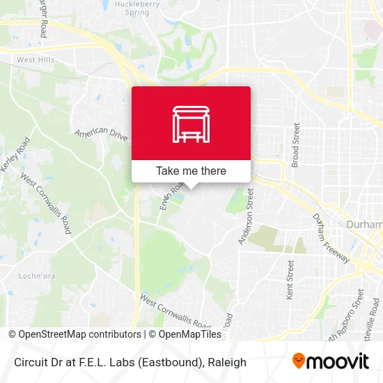 Mapa de Circuit Dr at F.E.L. Labs (Eastbound)