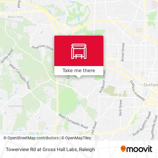 Towerview Rd at Gross Hall Labs map