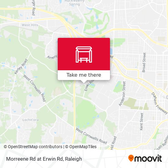 Morreene Rd at Erwin Rd map