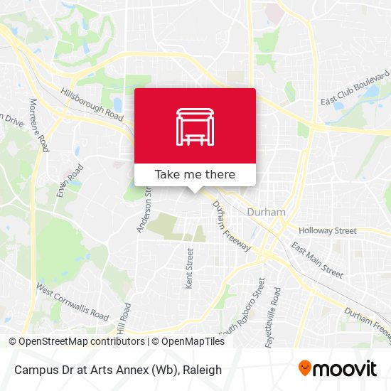 Campus Dr at Arts Annex (Wb) map