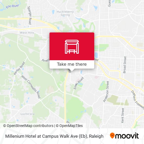 Mapa de Millenium Hotel at Campus Walk Ave (Eb)