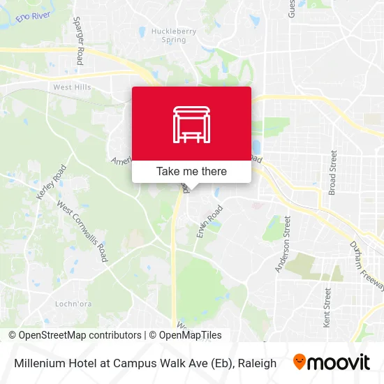 Millenium Hotel at Campus Walk Ave (Eb) map