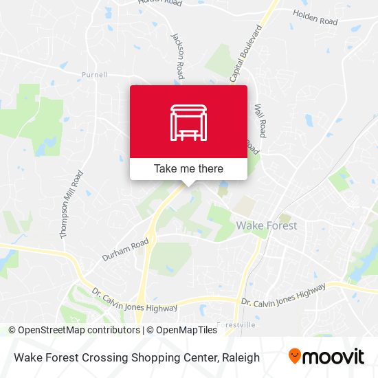 Mapa de Wake Forest Crossing Shopping Center
