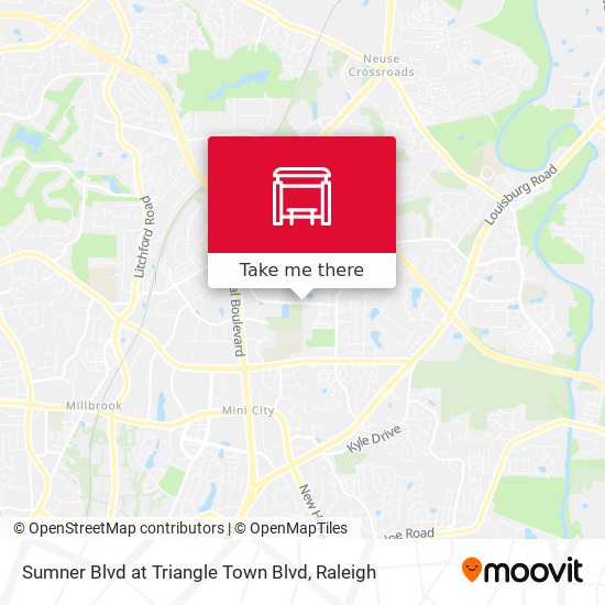 Mapa de Sumner Blvd at Triangle Town Blvd