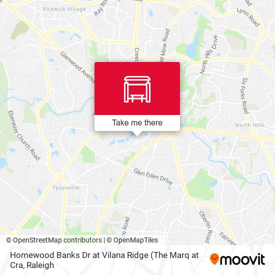 Homewood Banks Dr at Vilana Ridge map
